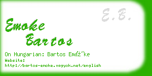emoke bartos business card